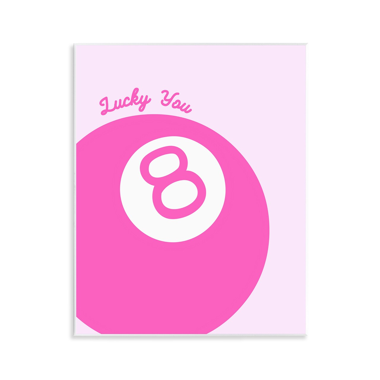 Stupell Industries Lucky You Eight Ball Wall Plaque Art Design by House of Lulu